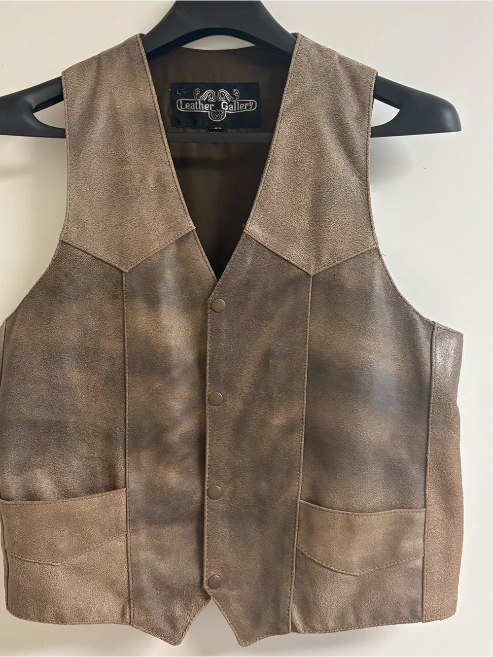 Leather Gallery Brown Suede Leather Vest